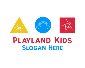 Playful Colorful Kid logo design