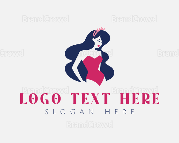 Retro Swimsuit Woman Logo