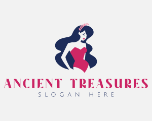 Retro Swimsuit Woman logo design