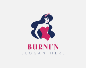 Retro Swimsuit Woman logo design