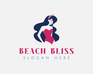 Swimsuit - Retro Swimsuit Woman logo design