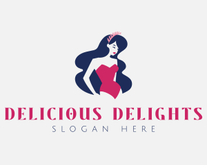 Retro Swimsuit Woman logo design