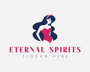 Retro Swimsuit Woman logo design