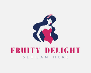 Retro Swimsuit Woman logo design