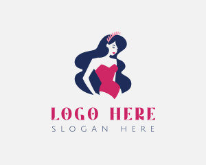 Pageant - Retro Swimsuit Woman logo design