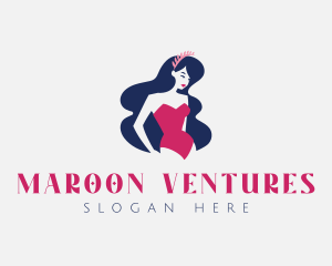 Retro Swimsuit Woman logo design