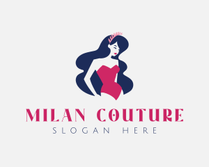 Retro Swimsuit Woman logo design