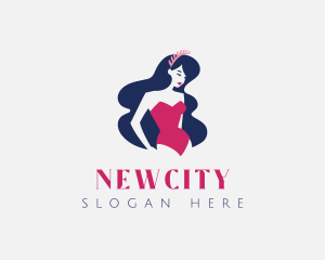 Retro Swimsuit Woman logo design