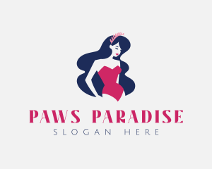 Retro Swimsuit Woman logo design