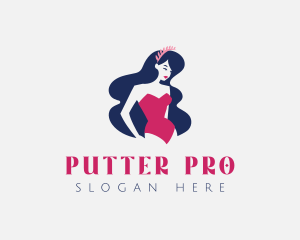 Retro Swimsuit Woman logo design