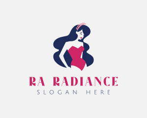 Retro Swimsuit Woman logo design