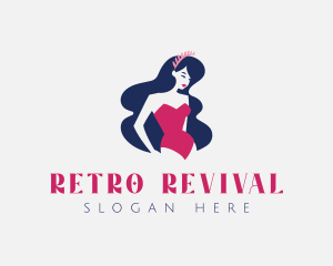 Retro - Retro Swimsuit Woman logo design