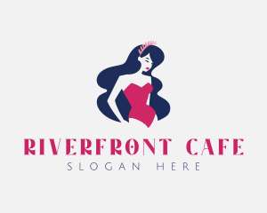 Retro Swimsuit Woman logo design