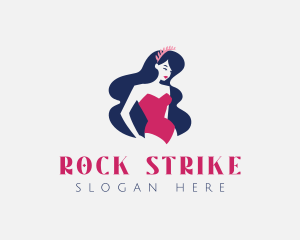 Retro Swimsuit Woman logo design