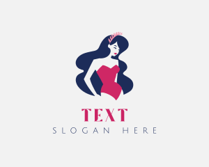 Retro Swimsuit Woman logo design