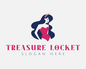 Retro Swimsuit Woman logo design