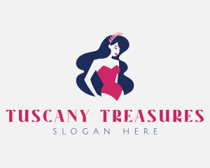 Retro Swimsuit Woman logo design