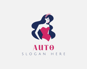 Swimwear - Retro Swimsuit Woman logo design