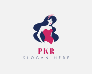 Retro Swimsuit Woman logo design