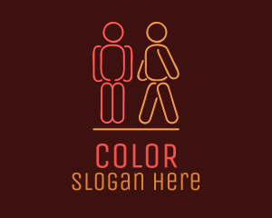 Human - Community People Walking logo design
