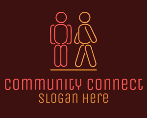 Community People Walking logo design