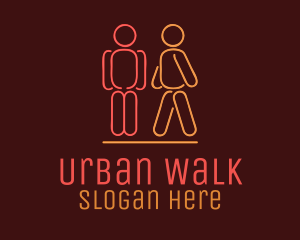 Community People Walking logo design