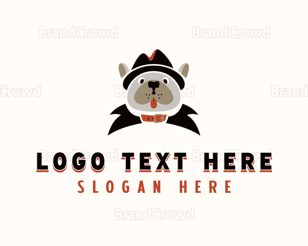 Bulldog Pet Grooming Logo