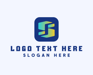 Fintech - Cyber Application Letter S logo design