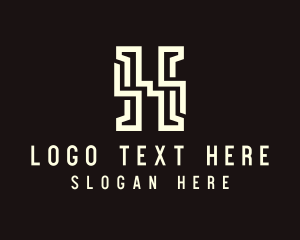 Geometric Fashion Letter H Logo
