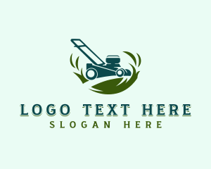 Planting - Lawn Grass Mower logo design