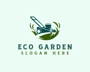 Greenery - Lawn Grass Mower logo design