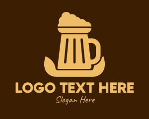 Draught Beer - Beer Foam Mug logo design