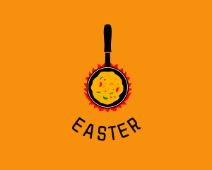 Cooking Pan Flame Logo