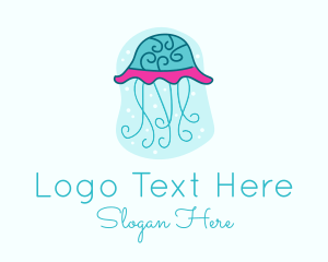 Underwater - Underwater Ocean Jellyfish logo design