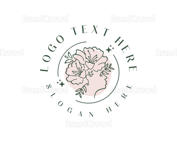 Floral Woman Perfume Logo