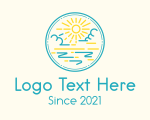 Sun - Blue Sky Sunrise logo design