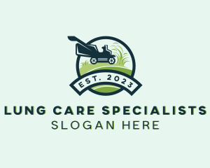 Lawn Mower Grass Cutting logo design