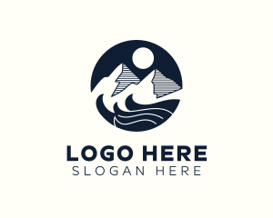 Hills - Mountain Wave Landscape logo design