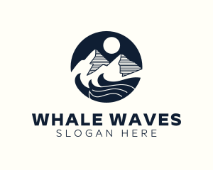 Mountain Wave Landscape logo design