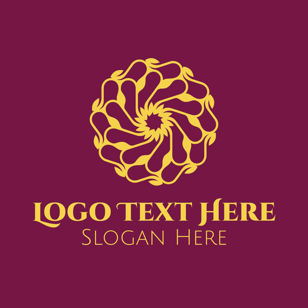Download Elegant Golden Flower Logo | BrandCrowd Logo Maker