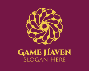 Elegant Golden Flower Logo