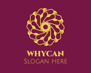 Elegant Golden Flower Logo