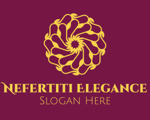 Elegant Golden Flower logo design