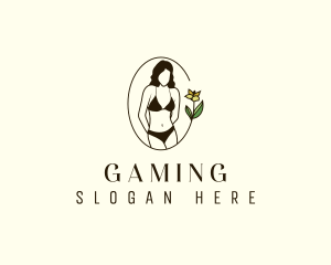 Woman - Woman Bikini Floral logo design