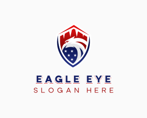 Patriotic American Eagle logo design