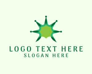 Polygon - Geometric Star Crown logo design