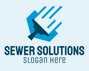 Modern Cleaning Squeegee logo design