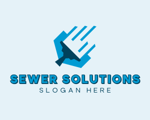 Modern Cleaning Squeegee logo design