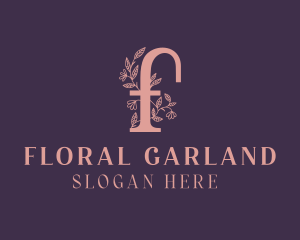 Nature Floral Letter F logo design