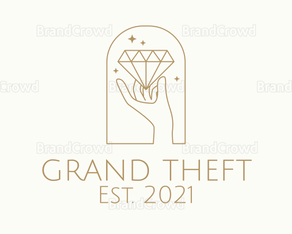 Jeweler Diamond Hand Logo